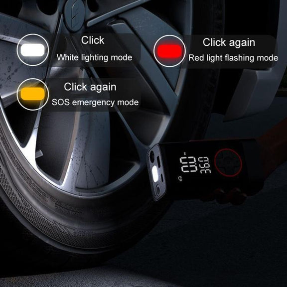 ATJ-004 Smart Wireless Digital Display Portable Car Tire Pump Multi-Function Inflator(Lithium Battery Model)