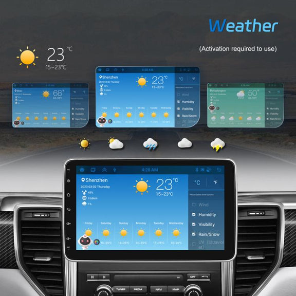 4+64G 10 Inch Android 13.0 Universal Player Car Reversing Center Control Integrated Machine(Standard)