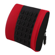 Automotive Universal Electrical Massage Lumbar Cushion Car Lumbar Support Pad(Black And Red)
