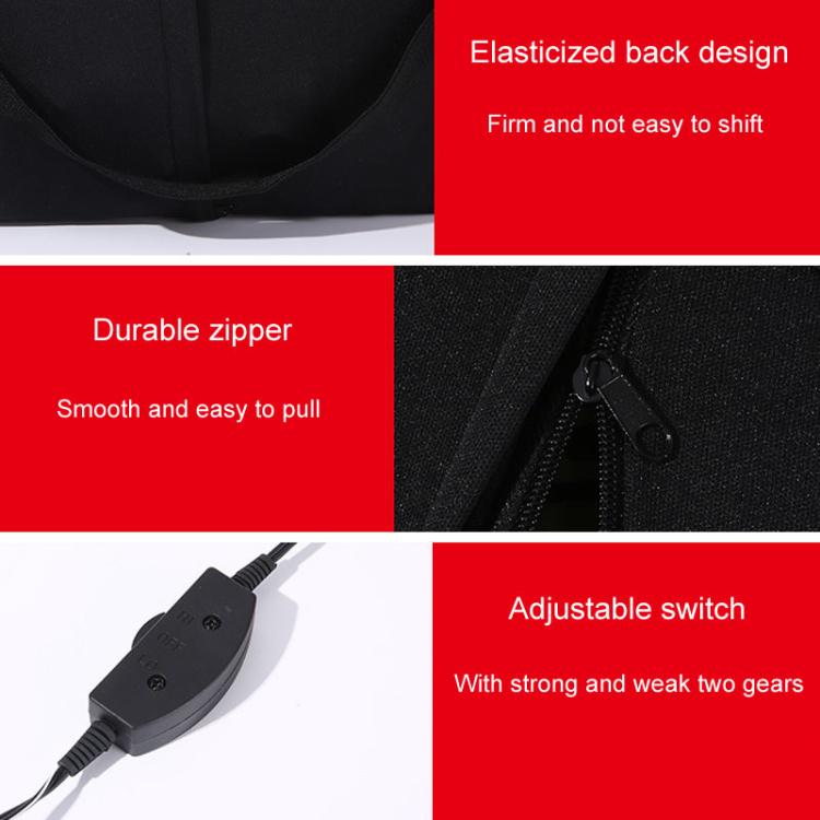 Automotive Universal Electrical Massage Lumbar Cushion Car Lumbar Support Pad(Black)