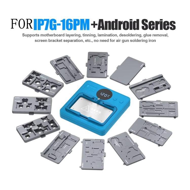 SUNSHINE SS-T12B 13 In 1 Mobile Phone Motherboard Smart Repair Heating Platform Kit Support IP7G-16PM/Android Universal