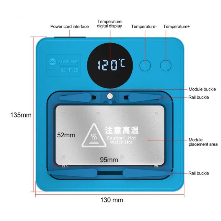 SUNSHINE SS-T12B 13 In 1 Mobile Phone Motherboard Smart Repair Heating Platform Kit Support IP7G-16PM/Android Universal