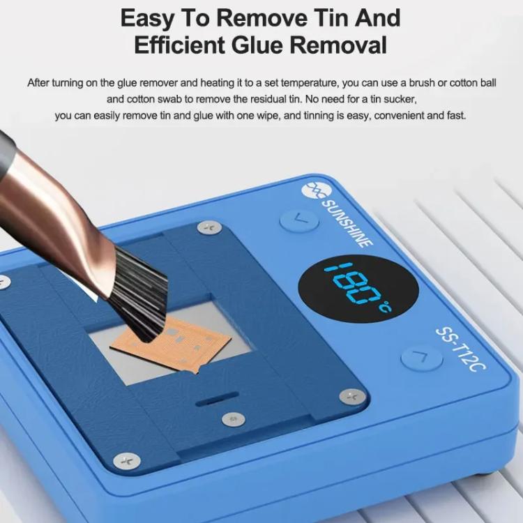 SUNSHINE SS-T12C IC Chip Heating Glue Remover Mobile Phone Repair Chip Fast Heating Efficient Glue Removal Tool