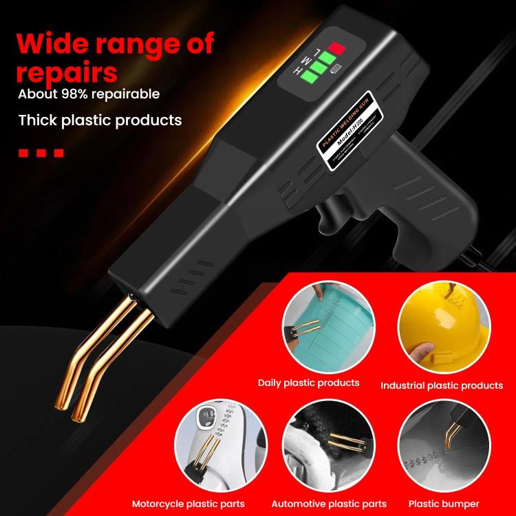 Rechargeable Car Bumper Plastic Repair Welding Machine, Specification: Black+1200 Welding Nails