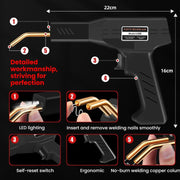 Rechargeable Car Bumper Plastic Repair Welding Machine, Specification: Black+400 Welding Nails