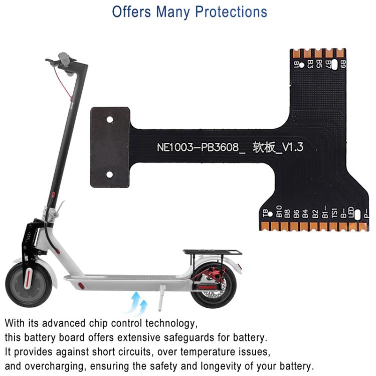 For Xiaomi M365 / 1S Electric Scooter BMS Soft Board Circuit Board Edge Bar Battery Protection Panel(Black)