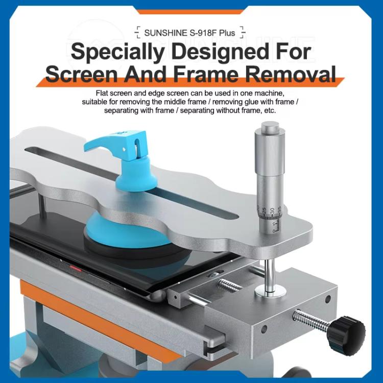 SUNSHINE S-918F Plus 5 In 1 Curved Screen Separator Mobile Phone LCD Screen Repair Separator Heating Platform(EU Plug)