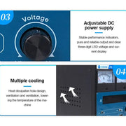 SUNSHINE P3 DC Regulated Power Supply 5V/8.4V/15V Switching Mobile Phone Repair Regulated Power Supply Meter(US Plug 110V)