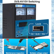 SUNSHINE P3 DC Regulated Power Supply 5V/8.4V/15V Switching Mobile Phone Repair Regulated Power Supply Meter(US Plug 110V)
