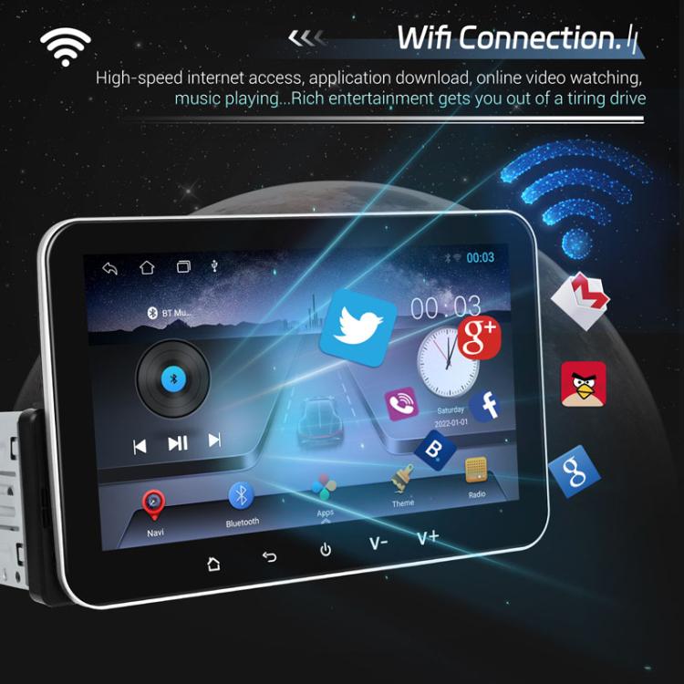 7 inch Horizontal Screen Android 13.0 Single Spindle Universal Car Multimedia Player, Style: Standard