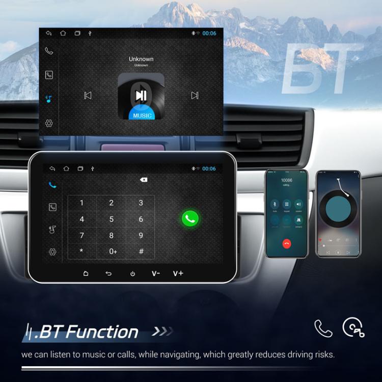 7 inch Horizontal Screen Android 13.0 Single Spindle Universal Car Multimedia Player, Style: Standard