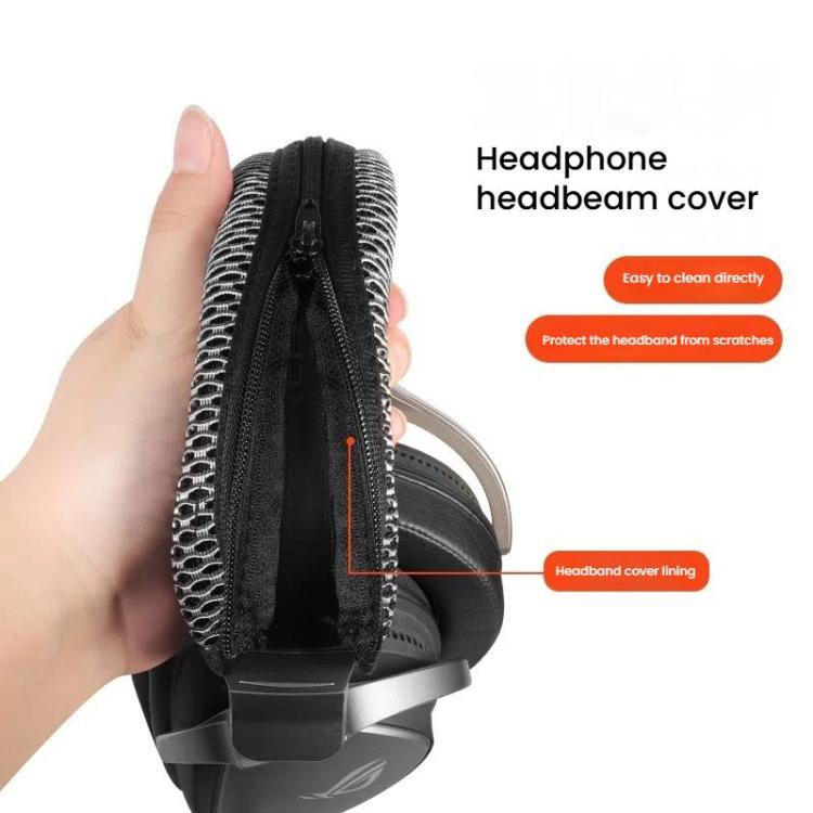 For ASUS ROG Delta S Headphone Head Beam Cover Headband Cushion(Black Grid)