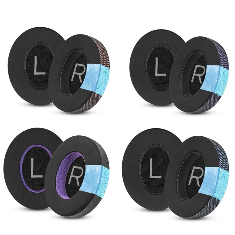 For Bose NC700 Headphone 1pair Ice Gel Ear Pads Earmuffs Protective Cover(Magical Ice Black Purple)