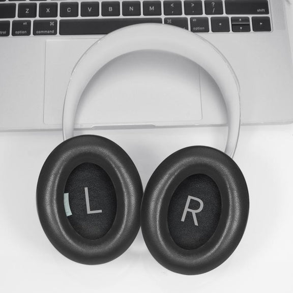 For Bose NC700 Headset 1pair Lambskin Earpads Sponge Cover Earmuffs(Black)