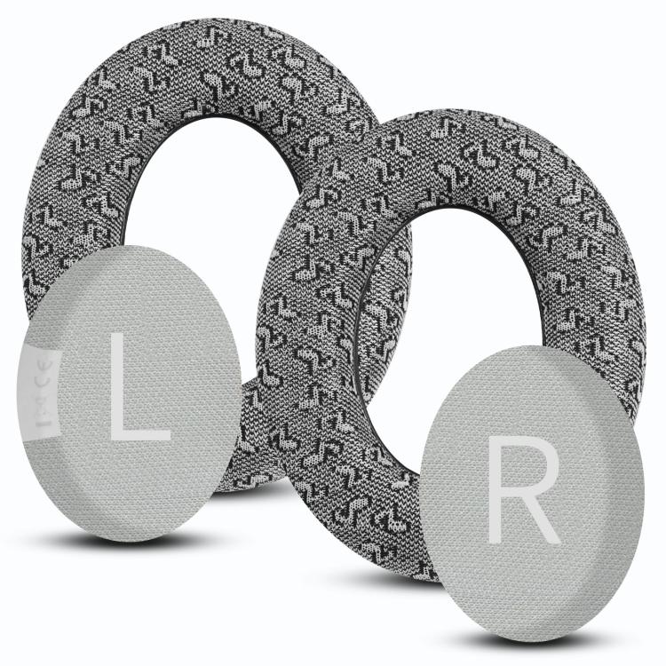 For BOSE NC700 Headphone 1pair Ear Pads Musical Note Design Cloth Ear Cushions(Gray)