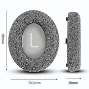 For BOSE NC700 Headphone 1pair Ear Pads Musical Note Design Cloth Ear Cushions(Gray)