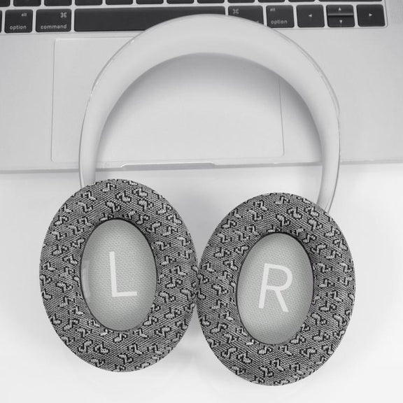 For BOSE NC700 Headphone 1pair Ear Pads Musical Note Design Cloth Ear Cushions(Gray)