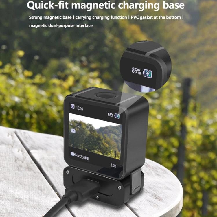 For DJI Osmo Action 2 Camera Magnetic Charging Base with 1/4 Inch & Arri Hole, Spec: Set B