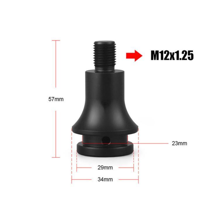 For M12 x 1.25 Car Modified Gear-Head Thread Converter Gear Lever Adapter(Black)