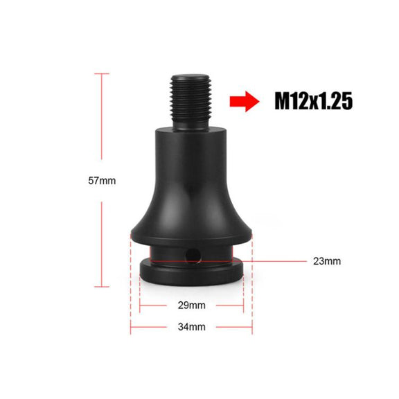 For M12 x 1.25 Car Modified Gear-Head Thread Converter Gear Lever Adapter(Black)