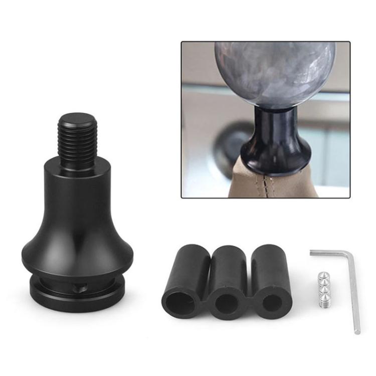 For M12 x 1.25 Car Modified Gear-Head Thread Converter Gear Lever Adapter(Black)