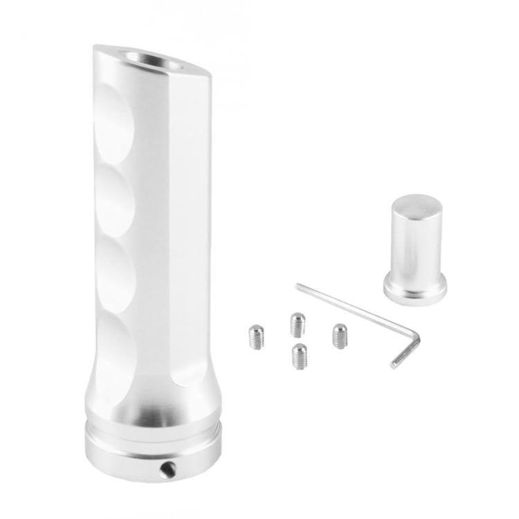 Car Modified Sluminum Slloy Handbrake Cover Universal Handbrake Handle Protector(Silver)