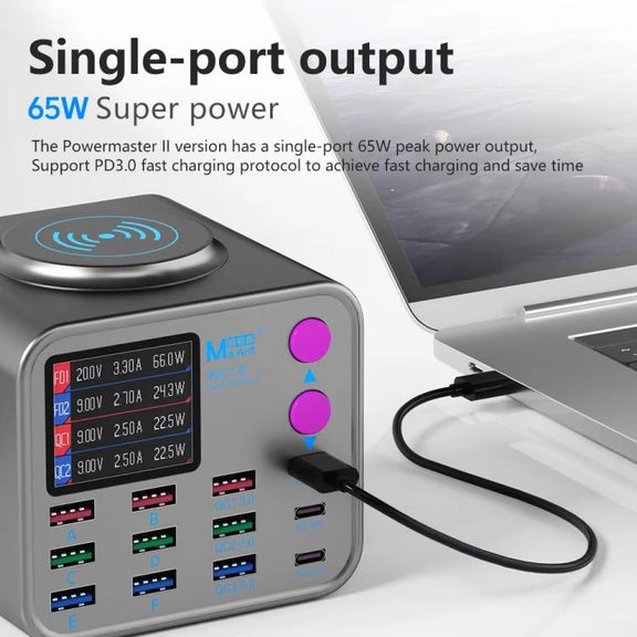 MaAnt DianBa No.2 USB Multi-port Mobile Phone Repair Desktop Charging Station EU Plug
