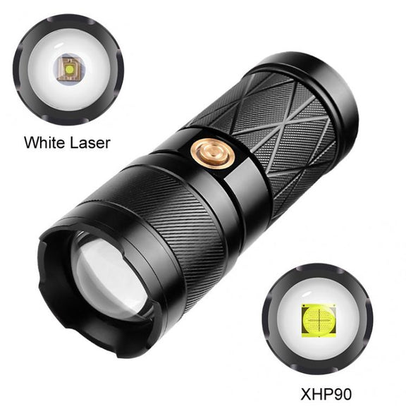 Mini Outdoor Long-Range Strong Light LED Flashlight, Specification: White Laser