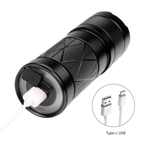 Mini Outdoor Long-Range Strong Light LED Flashlight, Specification: White Laser