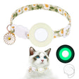 For AirTag Tracker Silicone Cover Small Daisy Pet Collar Dog Collar With Bell And Front Back Film(Luminous Green) - Pet Series by PMC TechLife | Online Shopping South Africa | PMC TechLife | Buy Now Pay Later Mobicred