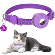 For AirTag Tracker Silicone Case Reflective Stars And Moon Cats Dogs Pet Collar With Bell(Purple) - free shipping - PMC TechLife - Order now!