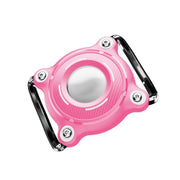 For AirTag Tracker Water-resistant Protective Case Puppy Kitten Collar Metal Buckle Model Protective Cover(Peach+White PC)