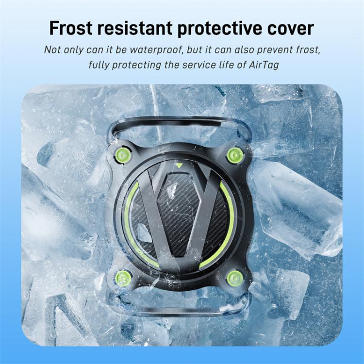 For AirTag Tracker Water-resistant Protective Case Puppy Kitten Collar Metal Buckle Model Protective Cover(Black+White PC)