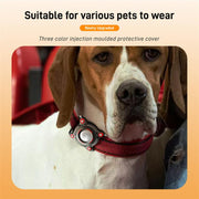 For AirTag Tracker Water-resistant Protective Case Puppy Kitten Collar Metal Buckle Model Protective Cover(Black+White PC)