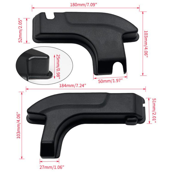 For Jeep Wrangler JL Rear Window Cable Decorative Cover(Black)