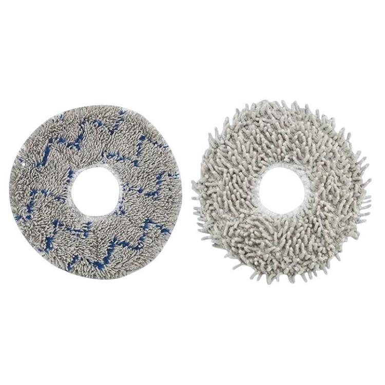 2pcs /Pack Mop Pads Rag For Ecovacs DEEBOT X1 TURBO / X1 PLUS/ X1 OMNI / T10 TURBO(Blue Gray)