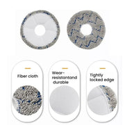 2pcs /Pack Mop Pads Rag For Ecovacs DEEBOT X1 TURBO / X1 PLUS/ X1 OMNI / T10 TURBO(Blue Gray)
