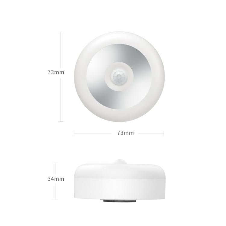 LED Motion Sensor Light With Hidden Hook Adhesive Pads and Magnet(Warm Light)