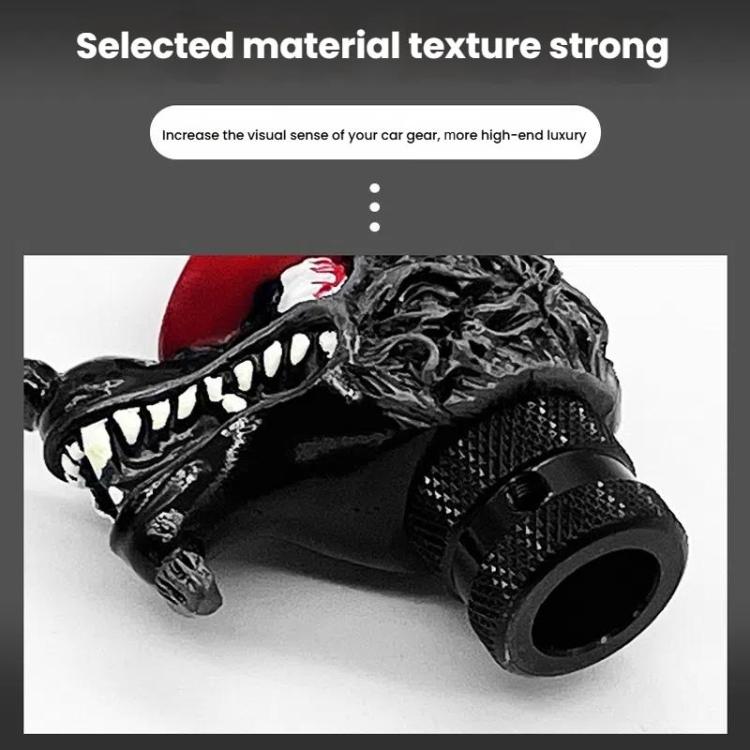 Wolf Head Detachable Car Manual Gear Lever Modification(Red)