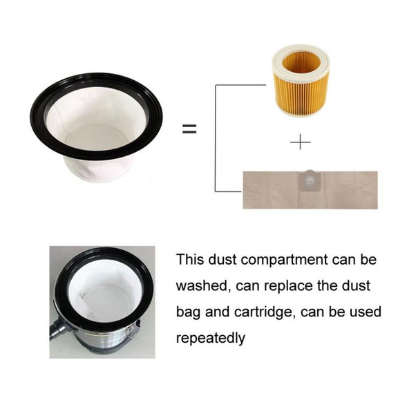 For Karcher NT20/1 NT30/1 NT38/1 NT40/1 Vacuum Cleaner Dust Compartment Filter