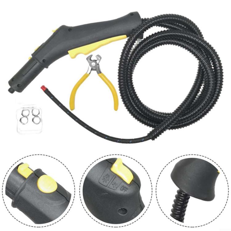 7pcs / Set For Karcher SC4 / SC2 / SC3 / CTK10 / STK20 Steam Cleaner Switch Control Handle Hose(Yellow)