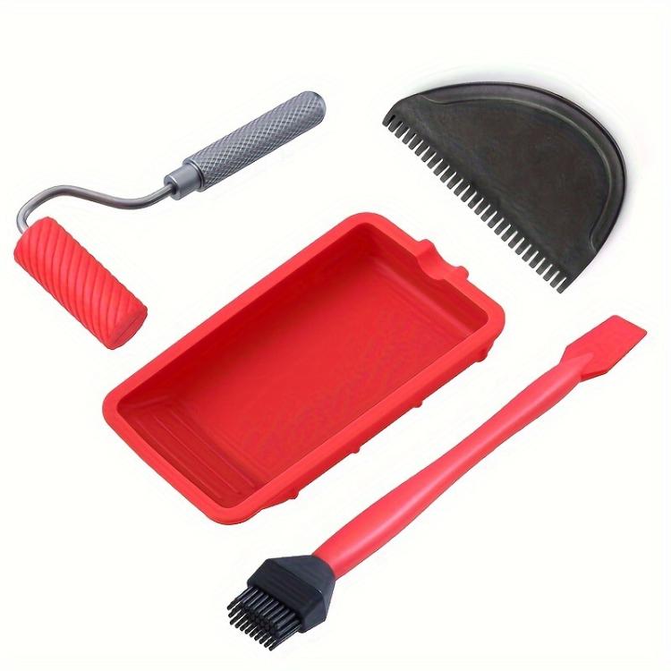 ZH9217-2 Glue Tray Brush Tool Silicone Case Roller Brush Reusable Paint Tray Woodworking Glue Container
