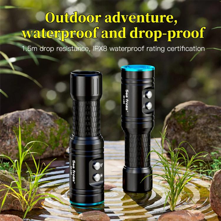 Sea Frogs  SF-L03 100m/325FT IPX8 Underwater Video Light 1000 lm Diving Flashlight(Blue)
