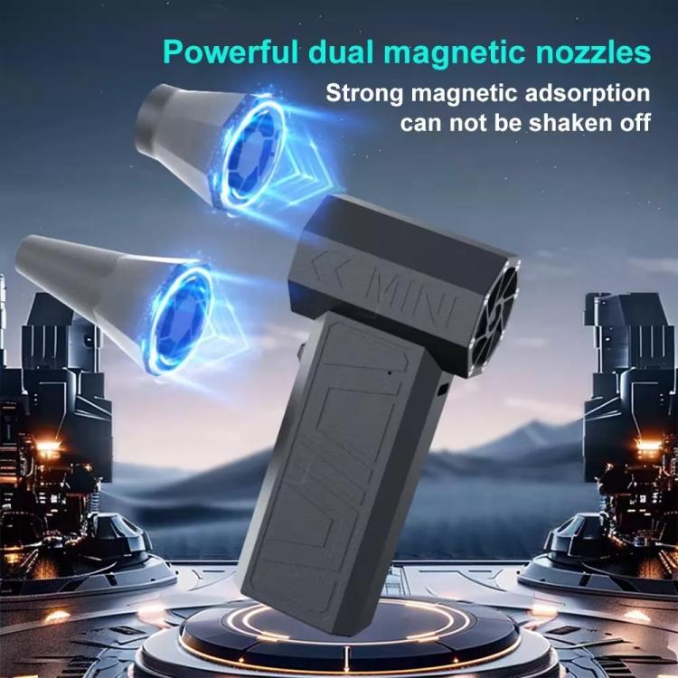 90000RPM 41m/s Mini Brushless Motor Turbo Jet Fan With Magnetic Suction Nozzle(Black)