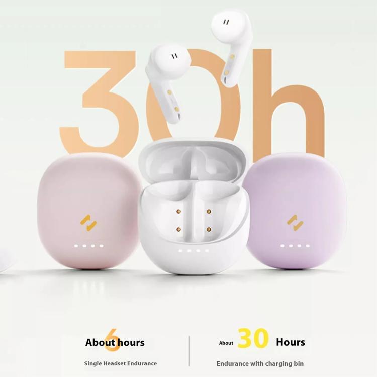 Havit E9 Semi-In-Ear ENC Noise Reduction Wireless Bluetooth Earphones, Color: Pink-Flagship Edition