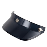 Motorcycle Helmet Brim Retro 3-Button Helmet Visor Sunshade Protection Half Helmet Hat Brim(Dark Tea)