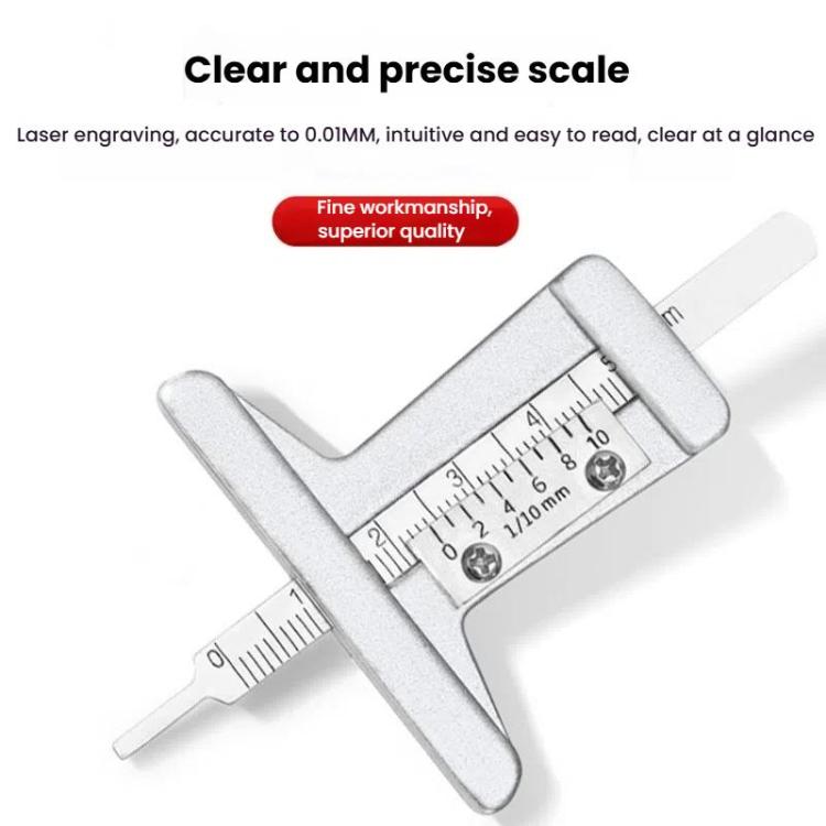 0-50mm Stainless Steel Tire Tread Depth Gauge(A1286)