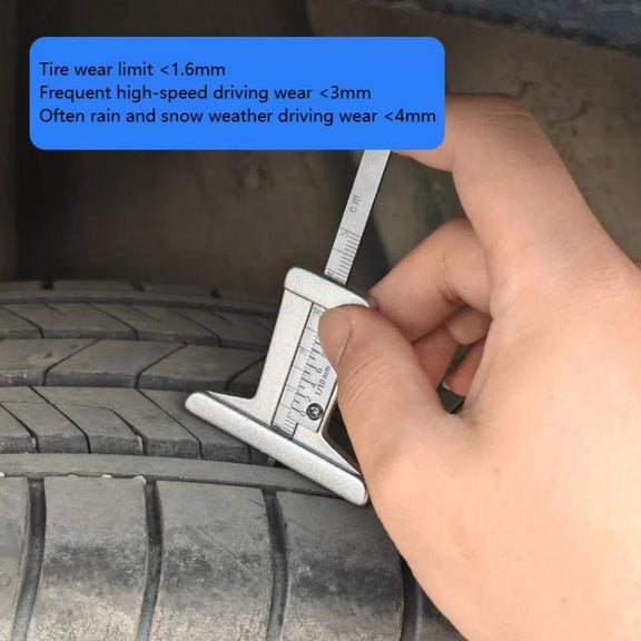 0-50mm Stainless Steel Tire Tread Depth Gauge(A1286)