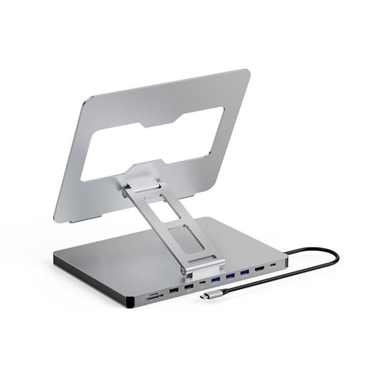 Blueendless 4K/60Hz Multifunctional Docking Station Tablet Holder, Spec: 10-in-1