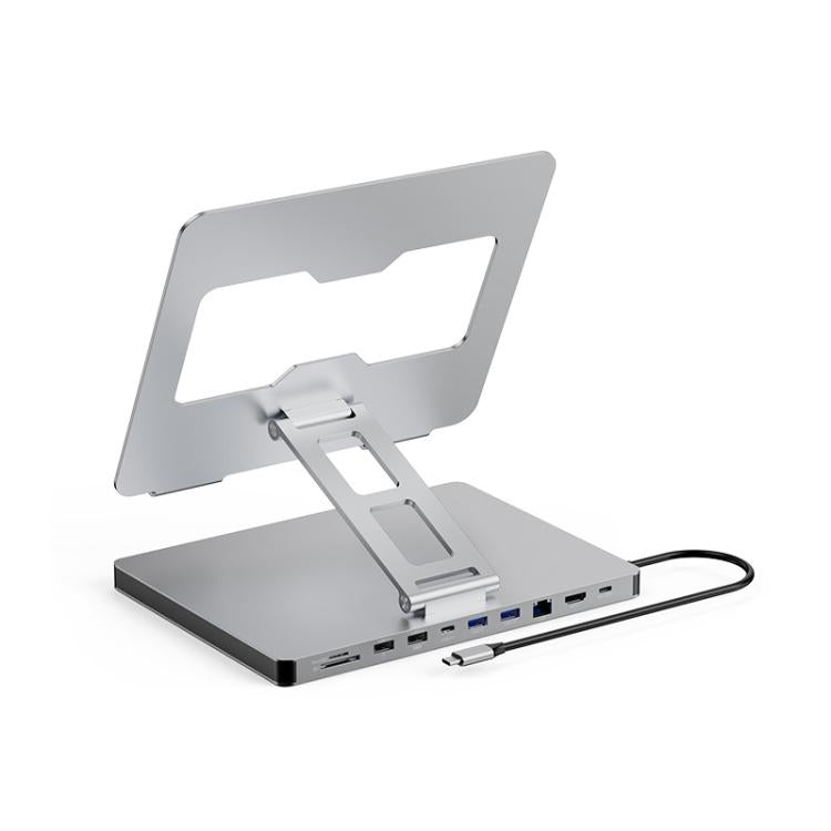 Blueendless 4K/60Hz Multifunctional Docking Station Tablet Holder, Spec: 10-in-1 Ethernet Port
